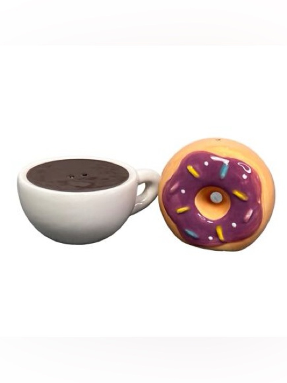 Decorative Donut and Coffee Ceramic salt and pepper shakers form target
